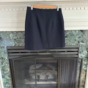 J. Crew Double Serge Wool Mini, Navy, size 2